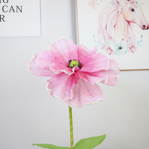 Window display simulation large fireworks Poppies wedding decoration home decoration activity display shooting props linen flowers 