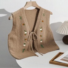 I 99223 Bow Tie V Neck Sweater Vest ��������֯���� �羳