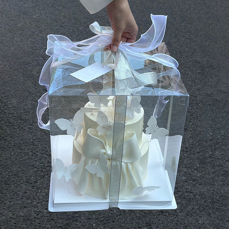 Fully Transparent Birthday Cake Packaging Box, Double-Layer, Triple-Layer, Extra Tall 10-Inch, 68, 60, 80, 12-Inch Snack Gift Box Fully Transparent Birthday Cake Packaging Box, Double-Layer, Triple-Layer, Extra Tall 10-Inch, 68, 60, 80, 12-Inch Snack Gift Box