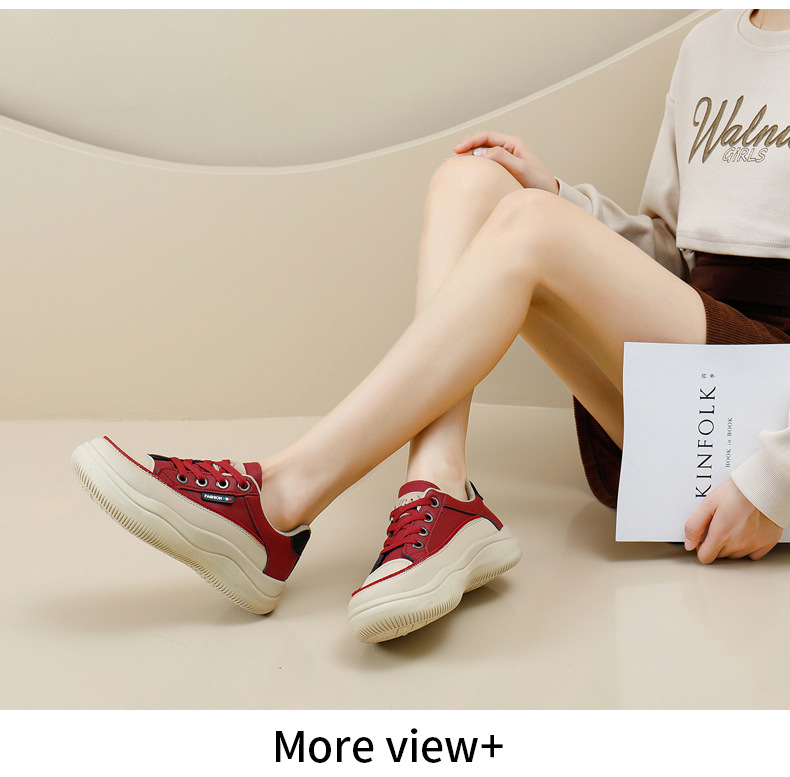 INS Kleine Weiße Schuhe Student Koreanische frauen Mode 2023 Herbst Neue Dicke Sohle Erhöhten Atmungsaktive Casual Schuhe Straße Schießen_voghion.com
