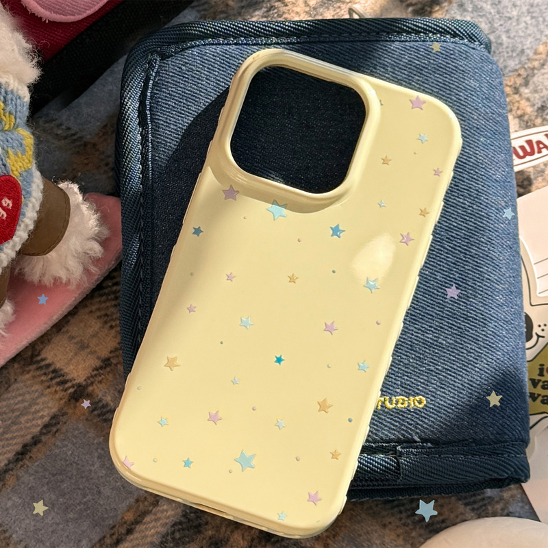 甜酷星星涂鸦适用苹果17手机壳iphone16promax韩系15全包13防摔14|undefined