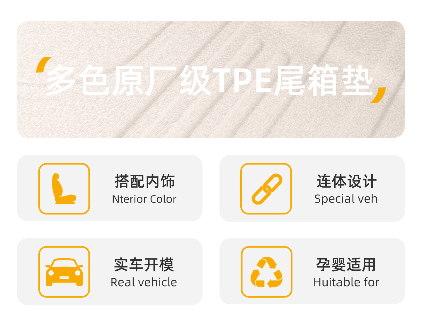 Suitable for the ORA 5 trunk mat, 26 models of special car-specific EV decoration, Great Wall TPE car trunk mat