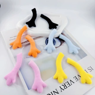 卡通双面立体充棉小鸡小鸟脚丫配件 diy手机壳袜服饰钥匙毛球挂件