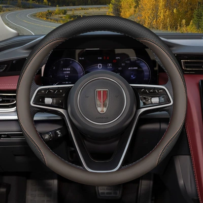H5 Xuanying Version H6 H9 | Steering wheel cover - special-for-round-shape-black-brown-default