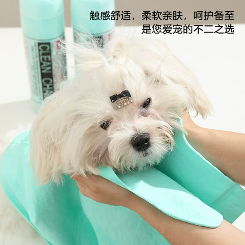 国境を越えた新しいPVAペットタオル漫画鹿皮タオル速乾吸水犬タオル猫清潔風呂タオル|undefined