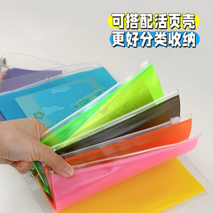 A5/A6 Pink Blue Yellow Frosted PVC Zipper Bag PVC Traveler Notebook Storage Bag Loose-leaf