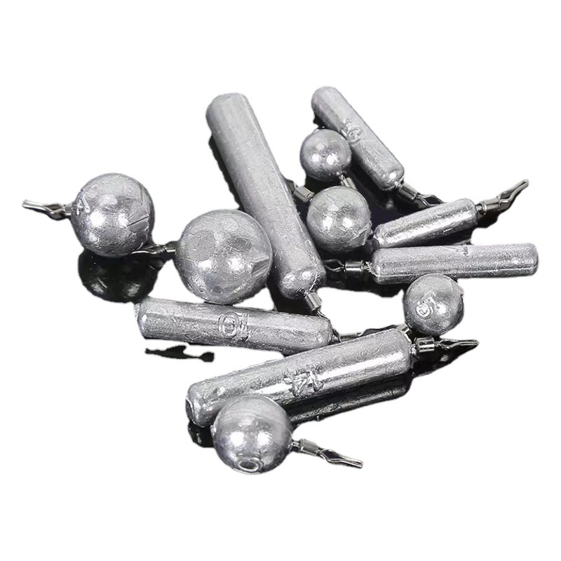 Manufacturer Wholesale Lure Fishing Lead Sinker Long Strip-Shaped Water Drop Cylindrical Free Fishing Rig Bulk Purchase Free Shipping