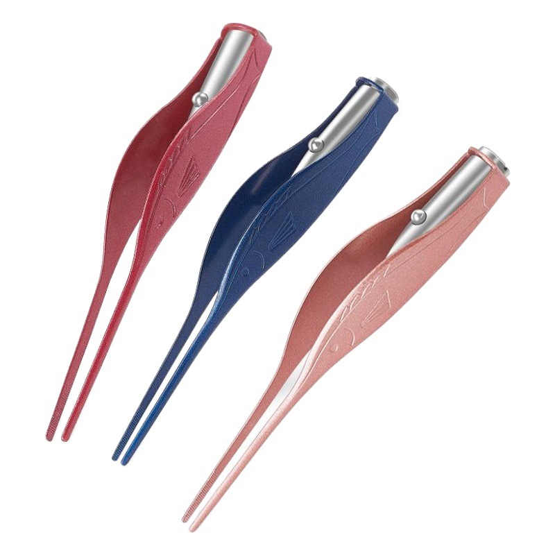 Fabricante en stock oído luminoso de los niños recoger el oído del bebé recoger herramienta visual del oído recoger pinzas