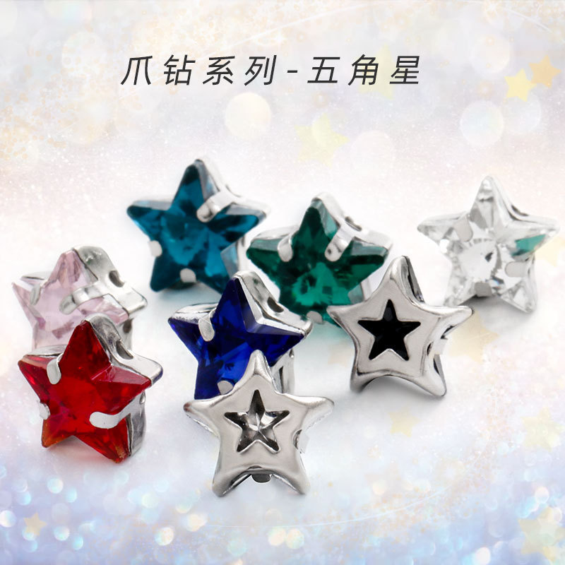 Multi-Colored Clothing Accessories, Hats, Bags, Accessories, Materials, Crystal Glass Jewelry, Rhinestones, Starry Sky Hair Accessories, Necklaces