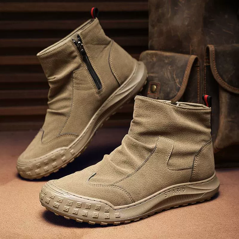 Martens‑style non‑slip ankle boots for work and outdoor climbing, autumn, sizes 39–44