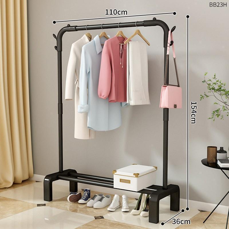 piso percha de ropa dormitorio plegable grueso grueso pequeño interior de plástico percha de ropa doméstica doble varilla balcón