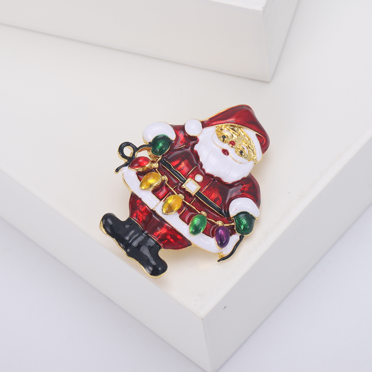 Christmas Festival Santa Claus Pattern Casual Elegant Cute Pin Santa Claus Alloy Enamel Unisex Brooches