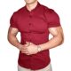 Muscle Fitness Brothers Men's Business Shirt Non-ironing Professional Work Summer Anti-wrinkle White Shirt Men's Short-sleeved Shirt