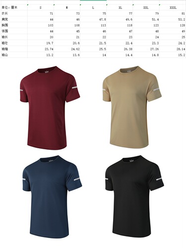 Men's Sports Short Sleeve Outdoor Fitness T-Shirt Basketball Equipment New Summer Loose Men's Collar T-Shirt Quick-Drying