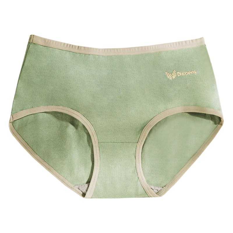 Ropa interior sin costuras de las mujeres de verano fino de algodón puro antibacteriano entrepierna chica estilo japonés de cintura media transpirable pantalones cortos de triángulo de cadera completa