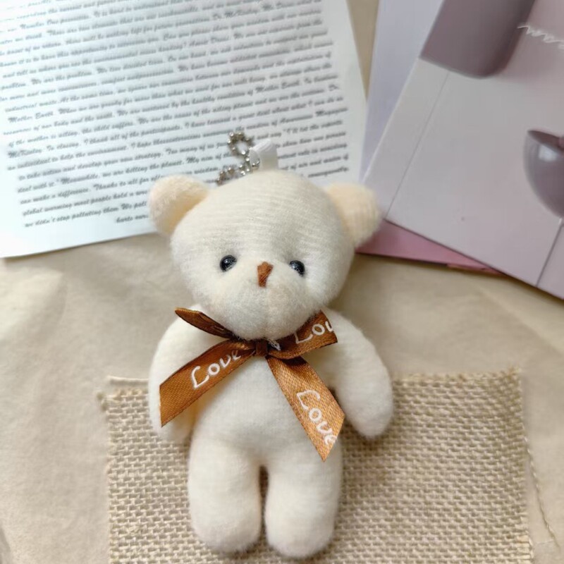 蝶ネクタイディベアぬいぐるみワンピースクマ人形クマのおもちゃ小さなギフトキーホルダーペンダントメーカー卸売|undefined