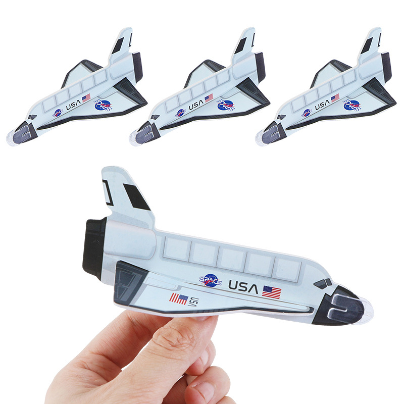 Transfronterizo plástico DIY ensamblaje modelo de avión juguete caza mini nave espacial de espuma para niños