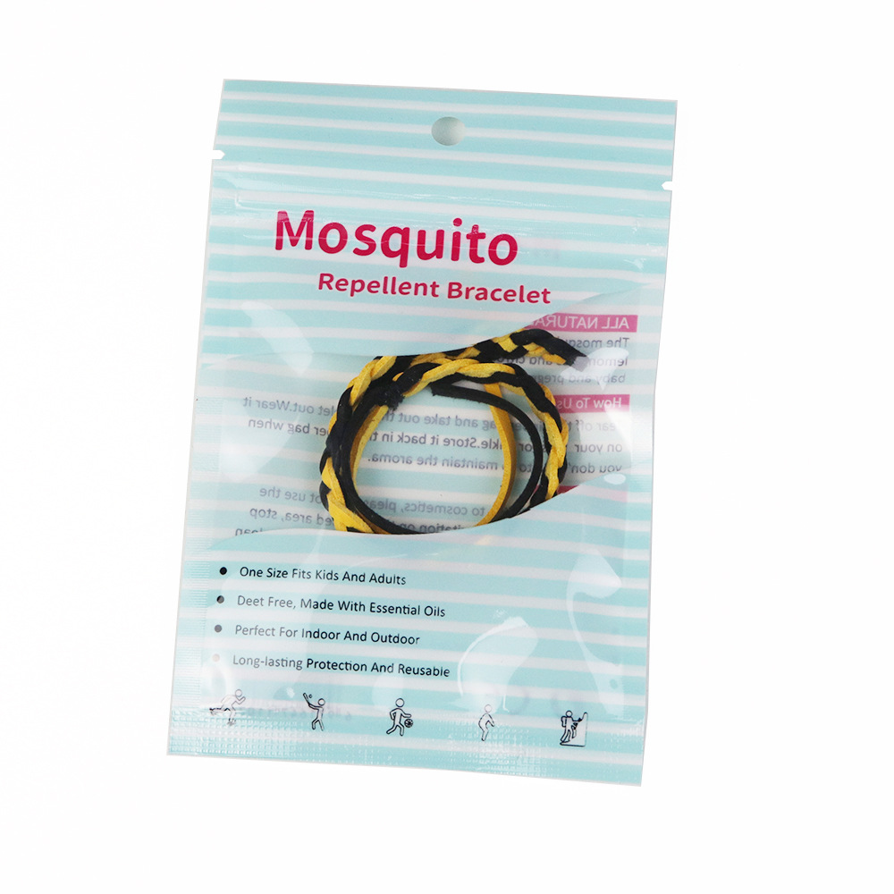 노란색과 검은 색 가죽 팔찌 (컬러 백에 1 개)