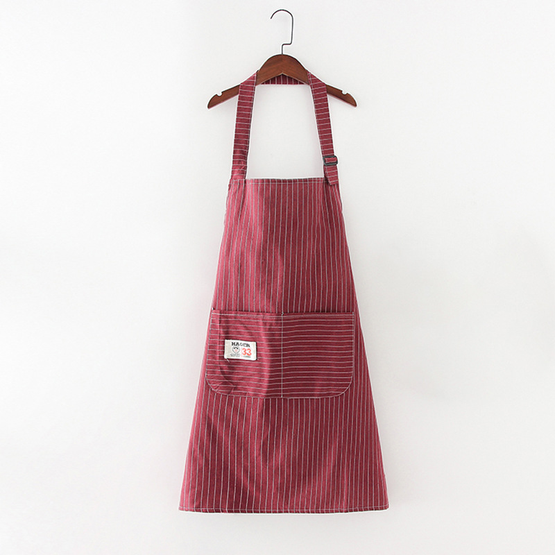 Delantal de estilo étnico de lona de moda, cocina casera, transpirable y antiincrustante, cocina, cintura resistente a la suciedad, ropa de trabajo de granja femenina