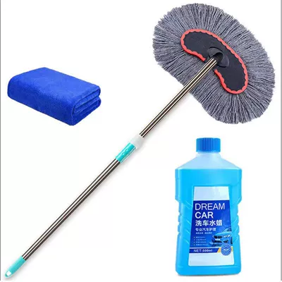 Car cleaning tools fur car mop car brush - cotton-thread-car-wash-brush-car-wash-liquid-towel