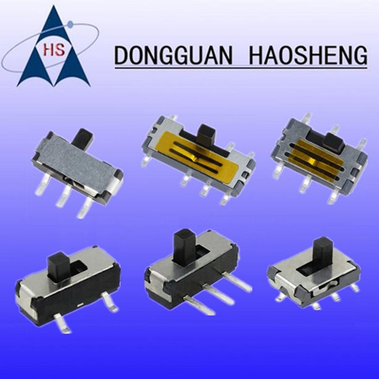 微型小拨动开关SS-43D01/SK/MSK12C02耐高温单极5脚玩具电源开关