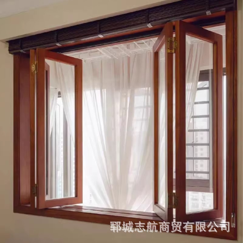 오래된 느릅나무 분위기 있는 B&B 나무 창틀 좌우 접이식 주방 나무 창문 꽃집 케이크 가게 레트로 장식창