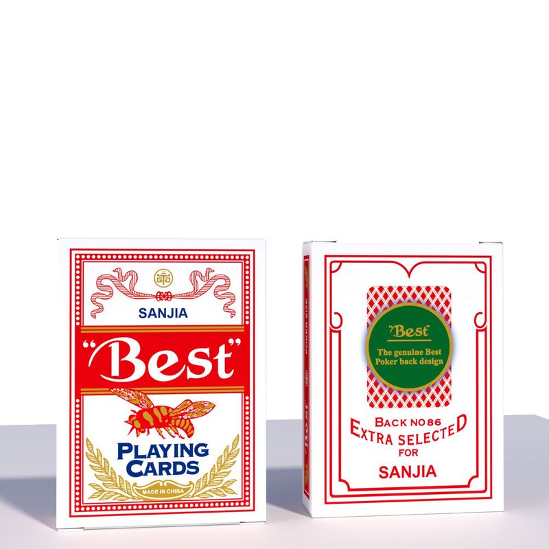 百家乐俱乐部专用Best扑克牌红蓝组合装蓝芯小蜜蜂Bee扑克跨境版|undefined
