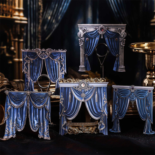 A Wonderful Day European-Style Window Curtain Lace Hard Card Baroque Curtain Series Retro Handmade Journal DIY Decoupage