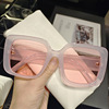Tide, retro sunglasses, trend fashionable glasses, 2023, Korean style