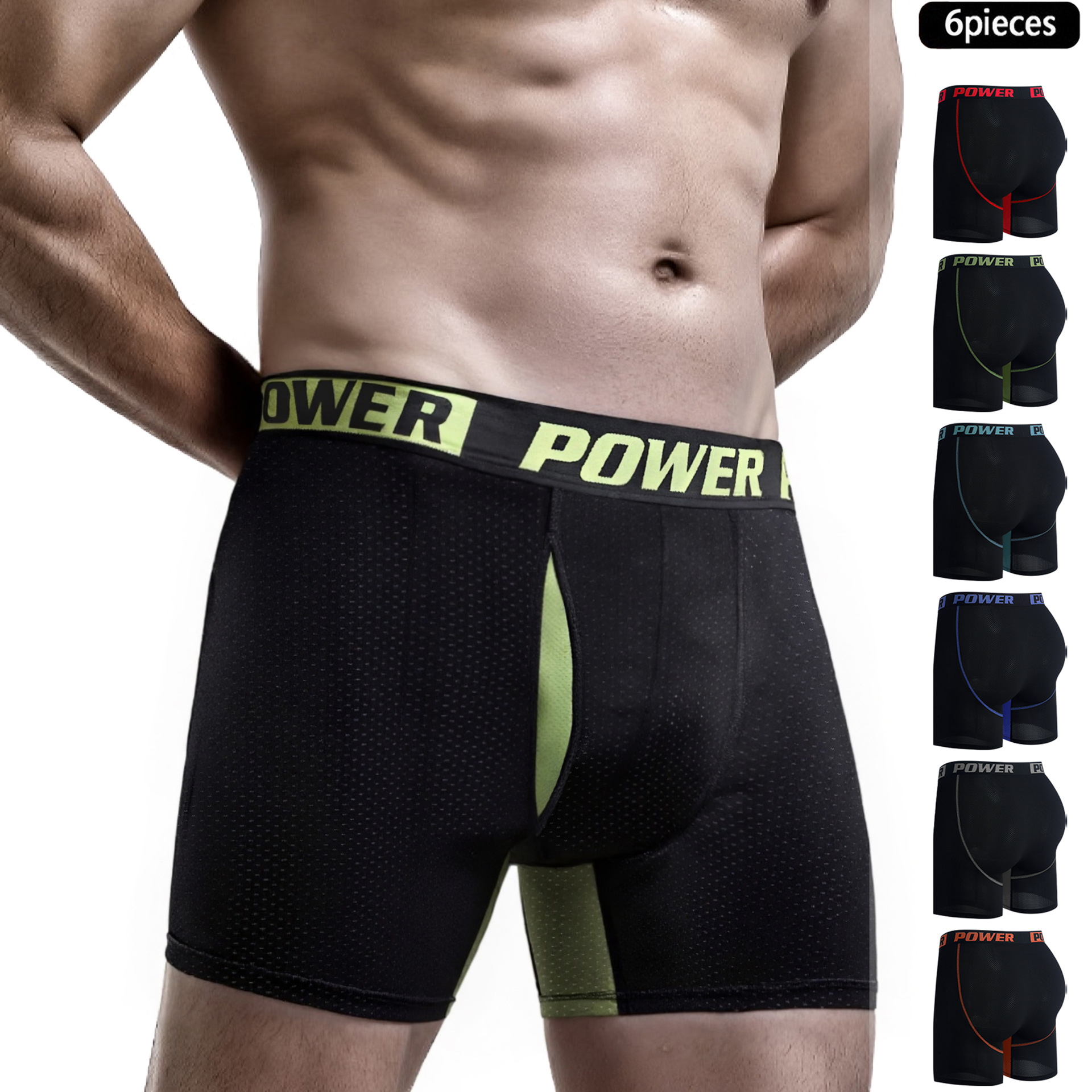 Anti-Wear Leg Men's Underwear Sports Polyester Fitness Breathable Quick-Drying Four-Corner Plus Large Size Boxer Briefs Cross-Border E-Commerce