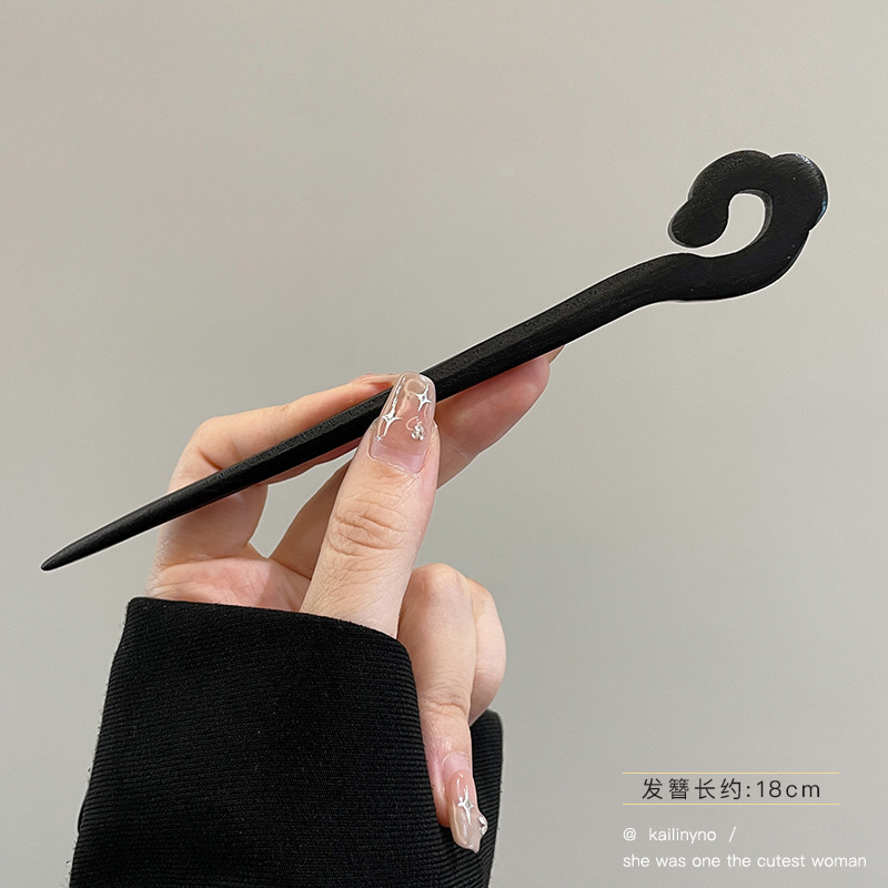 Nueva horquilla de flores de estilo antiguo chino, horquilla de sentido avanzado moderno, horquilla de cabello femenino, horquilla de Hanfu, tocado de horquilla de madera