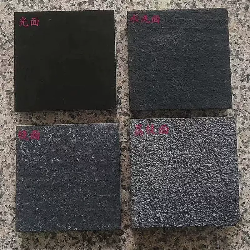 蒙古黑水景水系石材马蹄石自然面火烧面庭院园林天然花岗岩中国黑