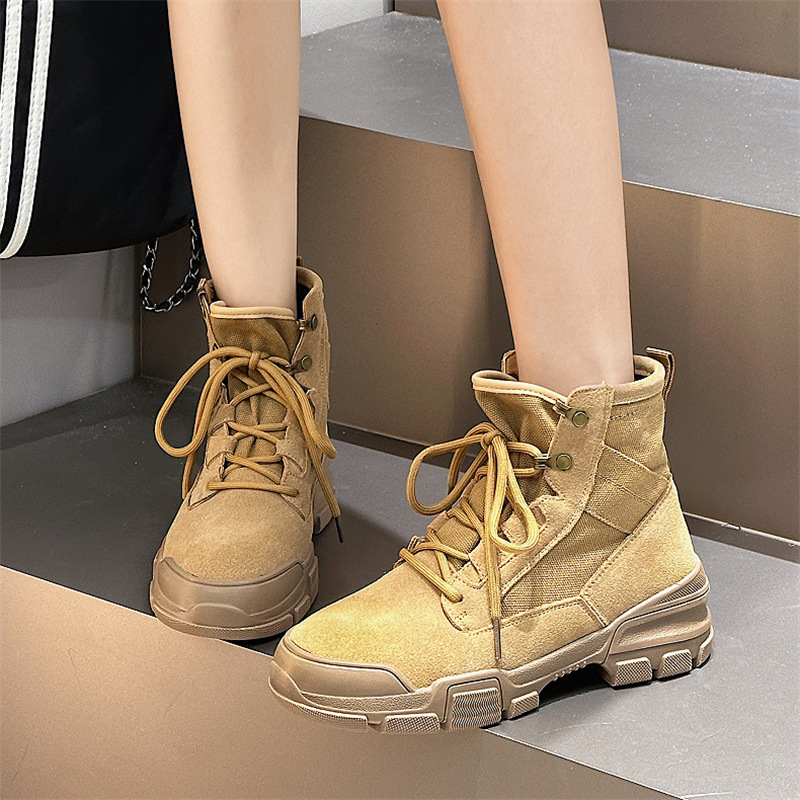 Boots for Women 2025 Autum New Low-Cut Thick-Soled Suede Leather Outdoor Hiking Hiking Couple's Hiking Shoes for Men