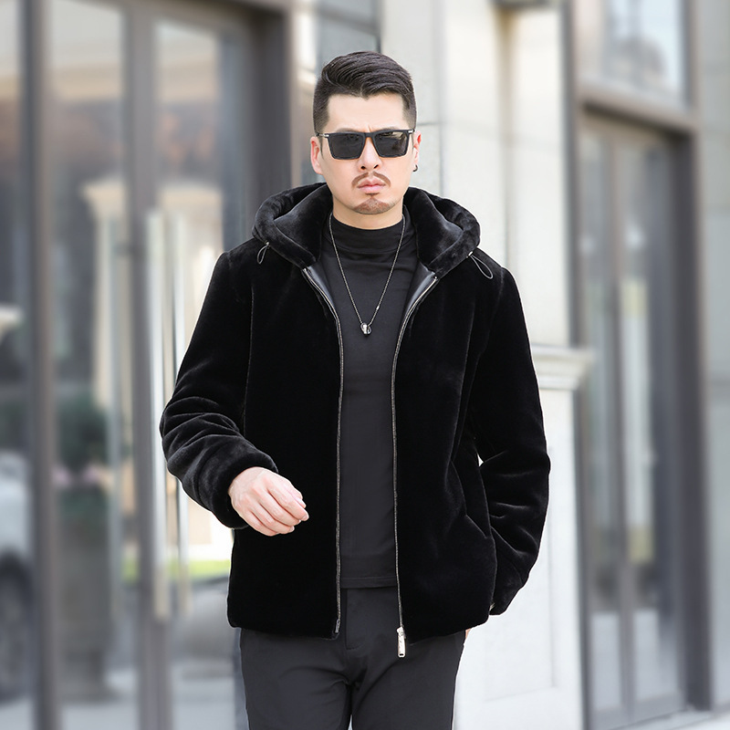 Wholesale New Winter Mink Fur Coats for Men, Men's Faux Mink Fur Jackets, Direct Sales from the Manufacturer