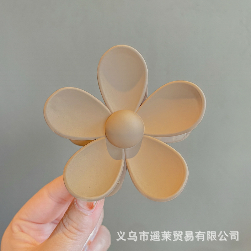 咖色磨砂抓夹女2025年新款发夹后脑勺大号发量多鲨鱼夹子发卡头饰|undefined