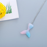 2021 Ожерелье по ожерелью русалки Ожерелое Градиент Градиент из нержавеющей стали подвесной ожерелье хвоста