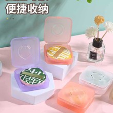 透气粉扑收纳盒气垫粉扑盒子空盒便携亚克力防尘装CPB化妆刷