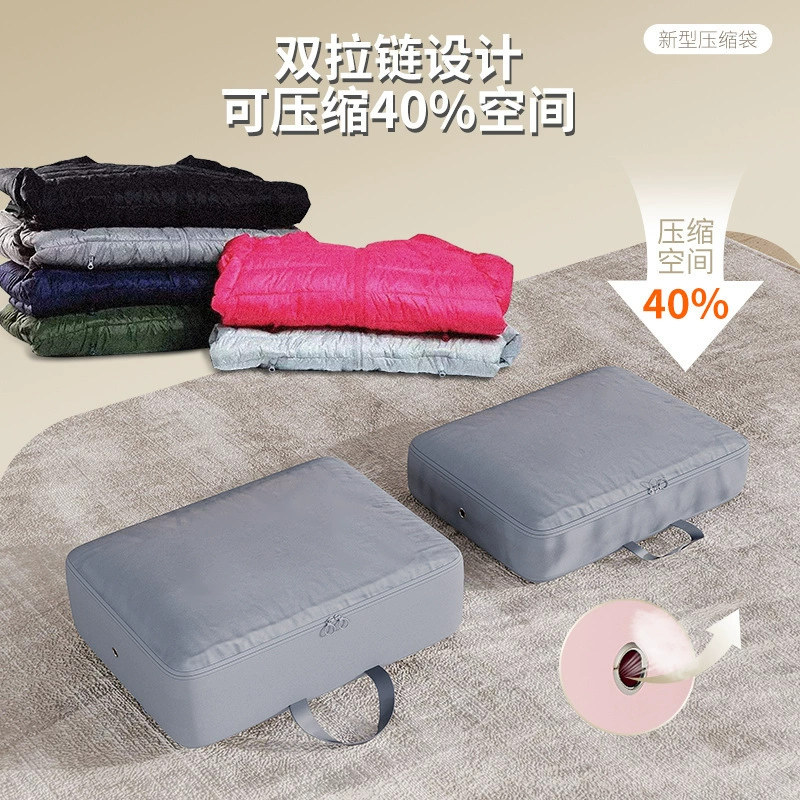 Storage bag for traveling, down jacket, storage system, linen bag with down, duvet