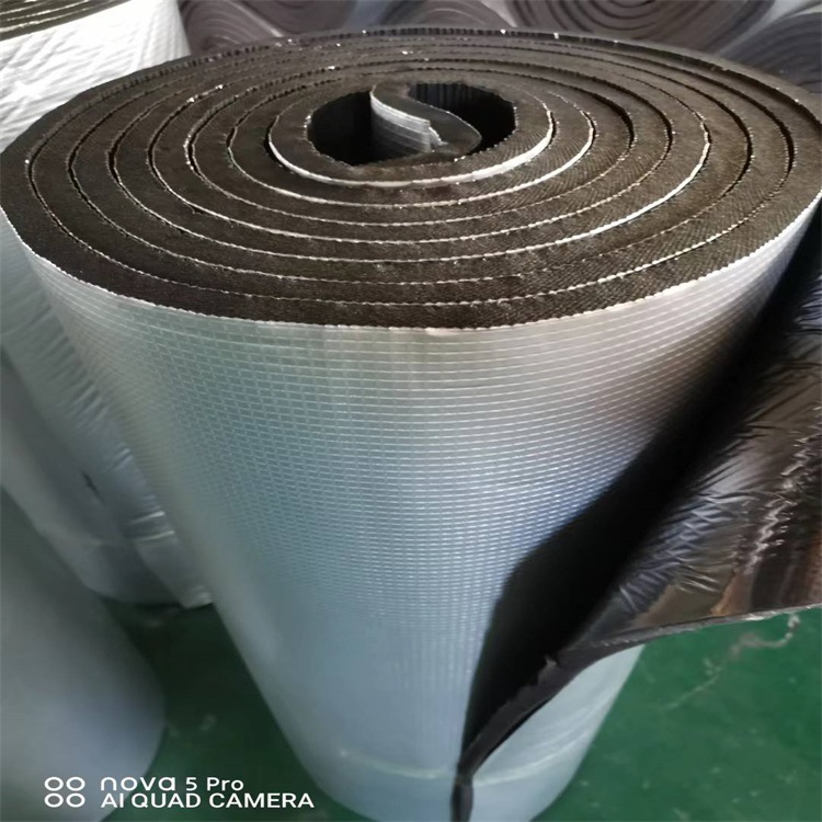 橡塑隔热棉自粘铝箔橡塑板墙体吸引阻燃保温板阳光方专用消音