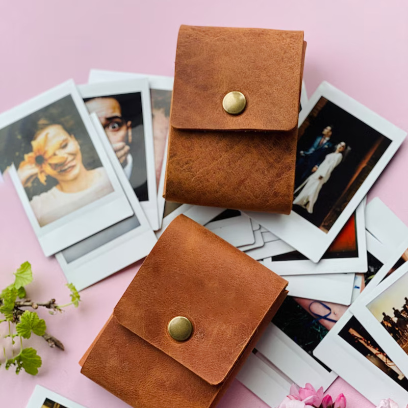 Cross-border best-selling large-capacity PU leather photo storage bag, portable flip-cover button-style instant photo storage bag Cross-border best-selling large-capacity PU leather photo storage bag, portable flip-cover button-style instant photo storage bag