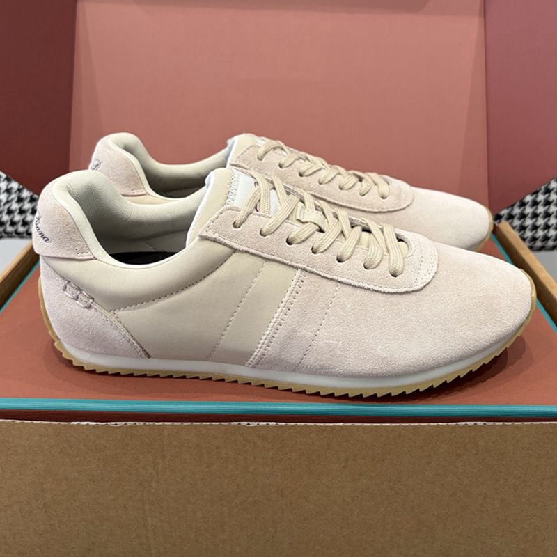 High-end LP new casual sports shoes, genuine leather, old money style, retro thick-soled German training shoes, couple's model High-end LP new casual sports shoes, genuine leather, old money style, retro thick-soled German training shoes, couple's model