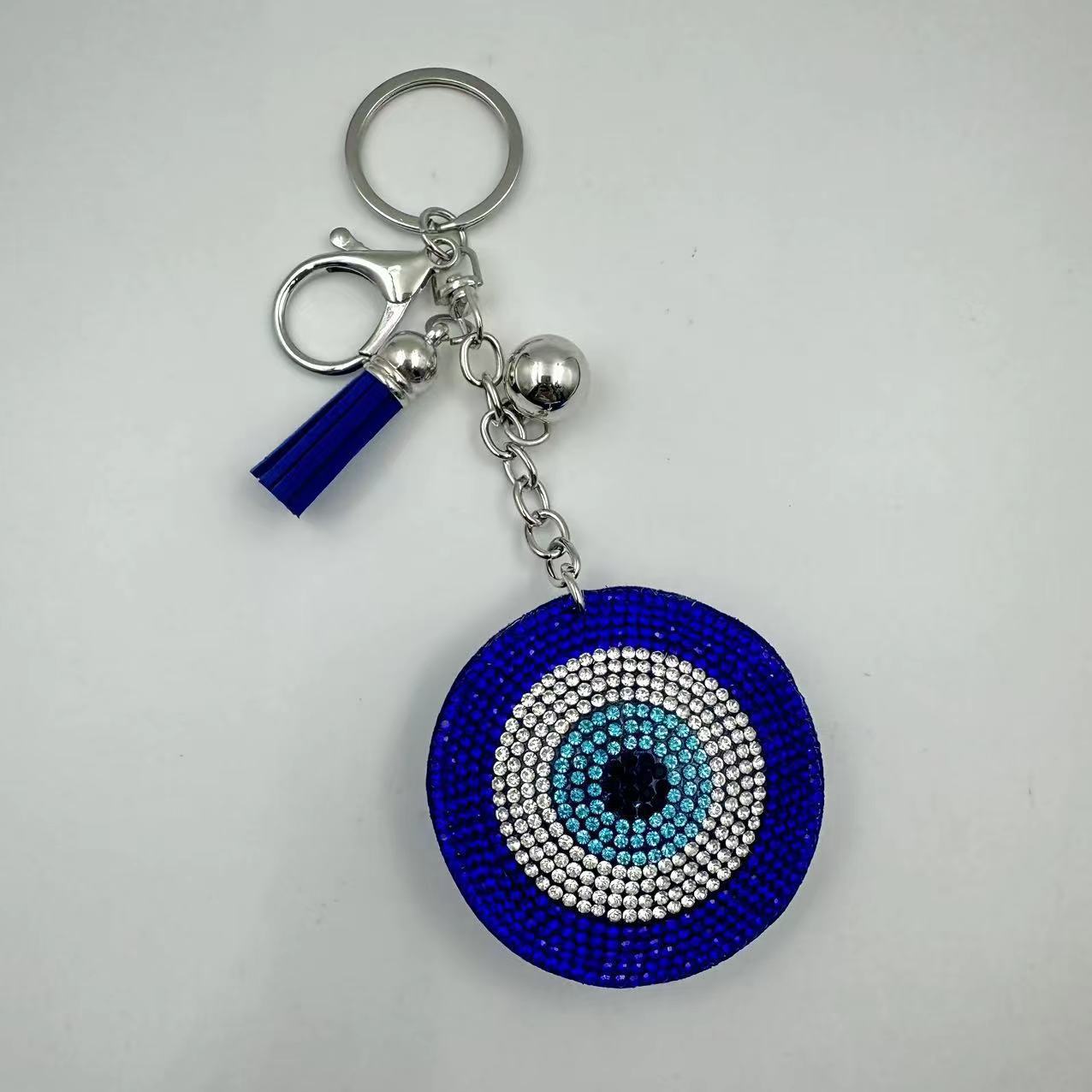 Transfronterizo diamante ojo ojo del diablo llavero colgante bolso bordillo azul Farmati colgante ojo malvado