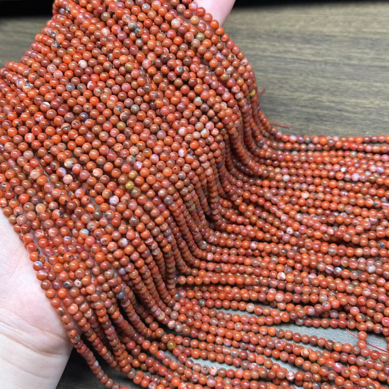 Cuerpo de hierro natural semiacabado, semiacabado, granos de mijo DIY, cuentas de pulsera, collar de cuentas separadoras con perlas rojas y esmeraldas