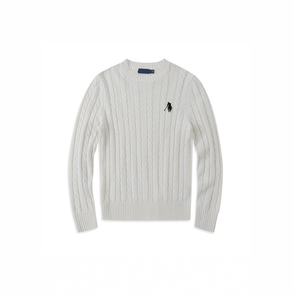 Polo Paul Original Standard Pony Men's Knitwear Autumn and Winter Round Neck Embroidered Label Twisted Twist Knitted Cotton Knitwear