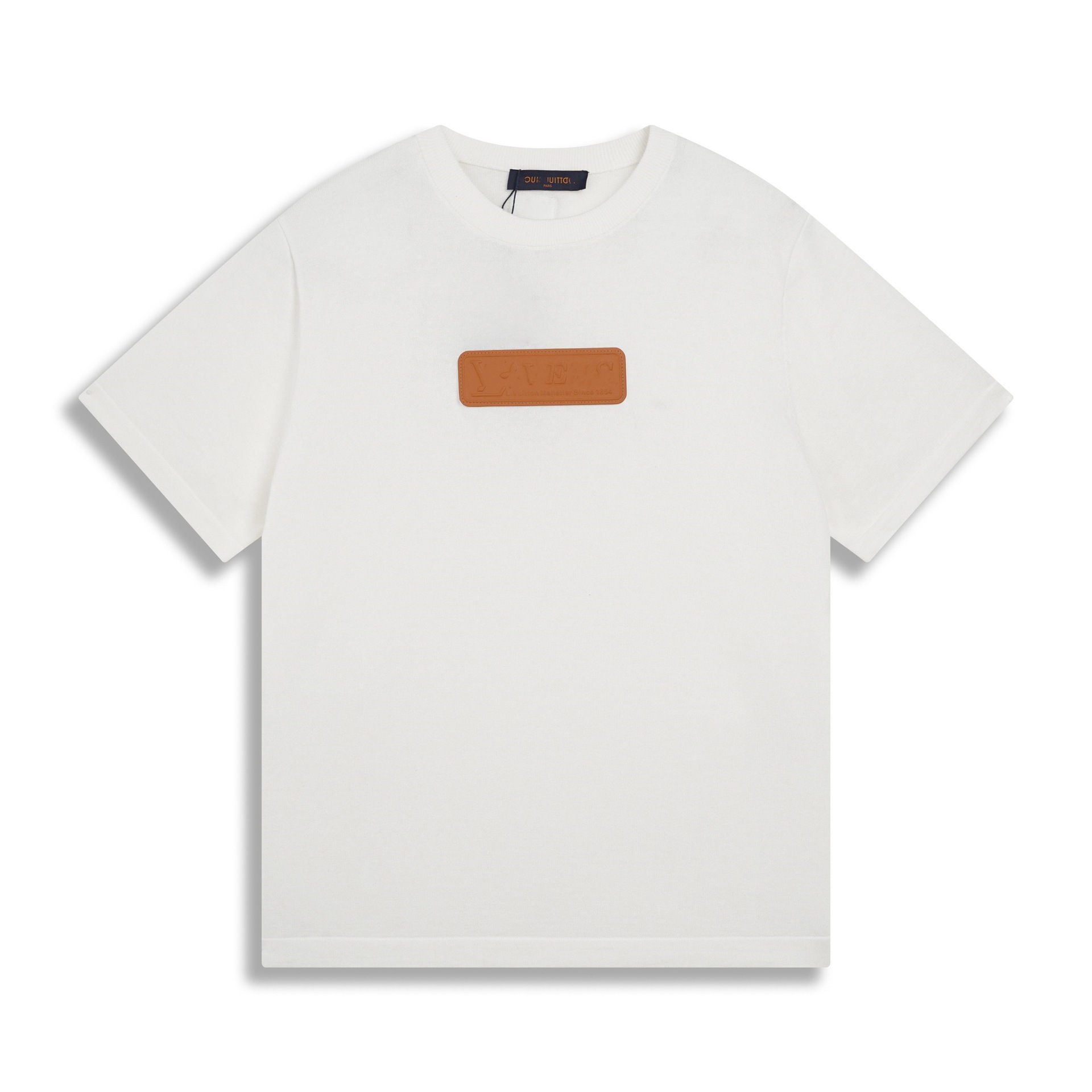 T-shirt de punto de alta versión de burro 2025 nuevo tablero de ajedrez letras jacquard casual suelta hombre y mujer mangas cortas