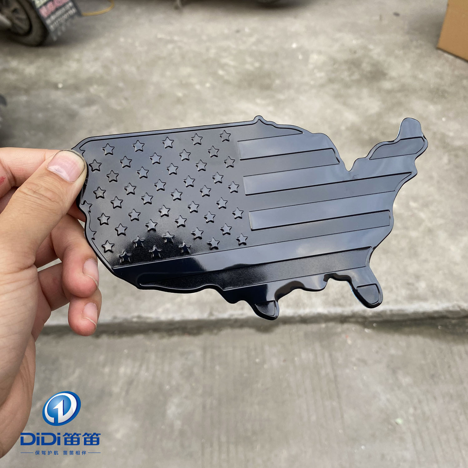 Pegatina Metálica para Coche con Mapa de EE. UU., Emblema 3D de Bandera Negra para Coche, Modificación de Camiones, Pegatina 3D para Coche