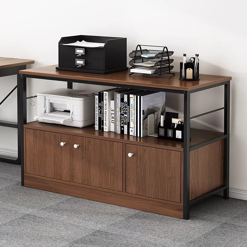 Estante de impresora Estación de oficina Locker lateral piso de escritorio multicapa archivos armario bajo gabinete de almacenamiento