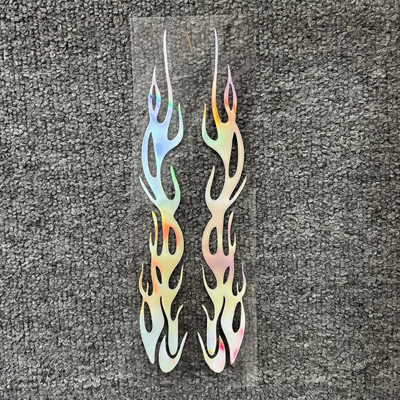 Reflective Colorful Flame Fire Strips Modified Decoration Motorcycle Electric Body Car Scratch Stickers_voghion.com