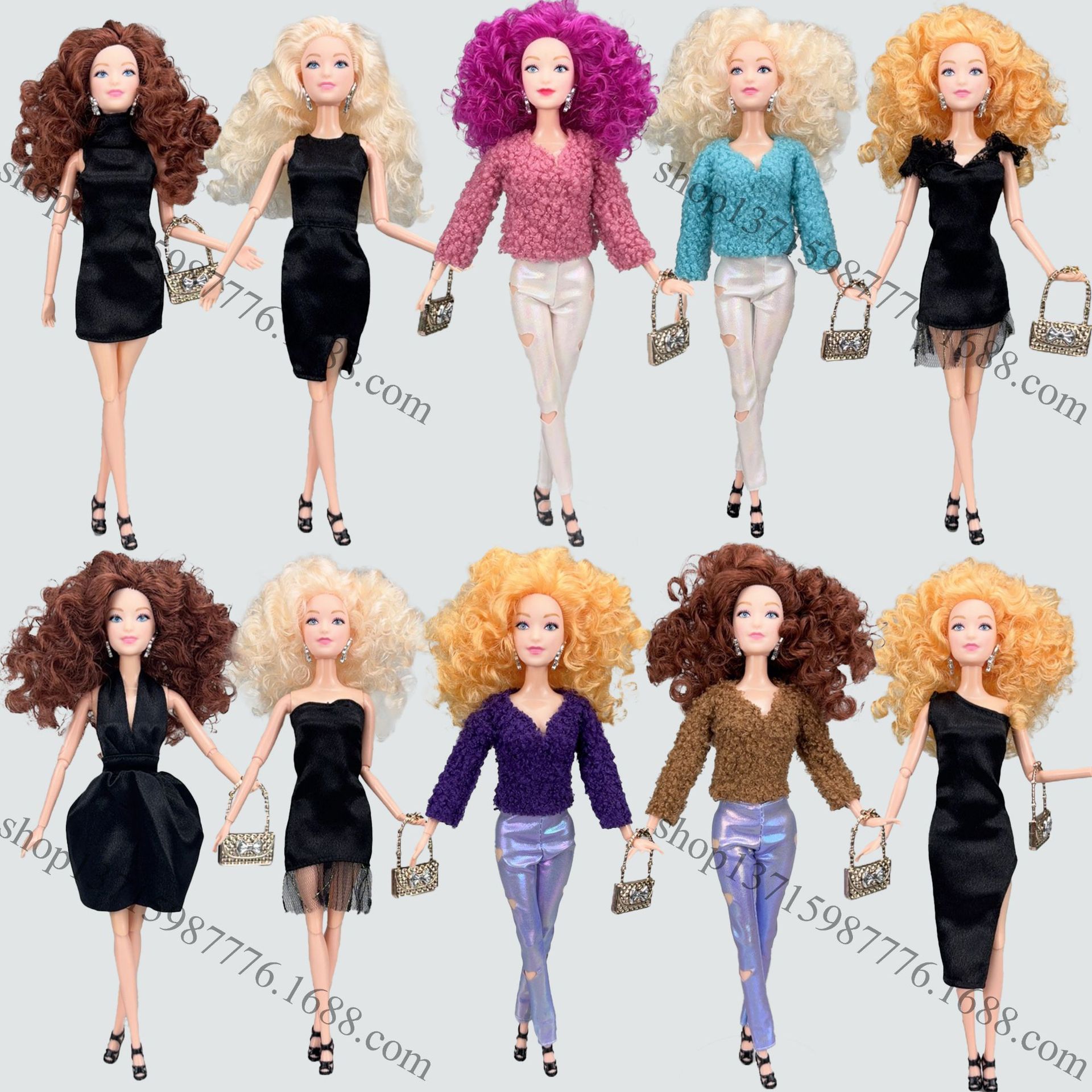 6-Point 30cm Boxed Barbie Doll, Various Multi-Color Options, Fashionable Pants Suit, New Export Style