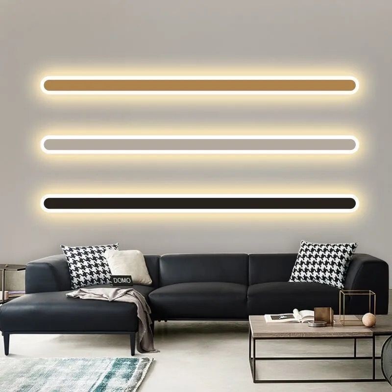 Long Strip Wall Lamp, Light Luxury Bedroom Bedside Lamp, Linear Lamp, Modern Minimalist Nordic Style, Living Room Background Wall Lighting Long Strip Wall Lamp, Light Luxury Bedroom Bedside Lamp, Linear Lamp, Modern Minimalist Nordic Style, Living Room Background Wall Lighting